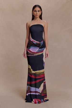 Madison | Slinky Maxi Dress - MultiColoured