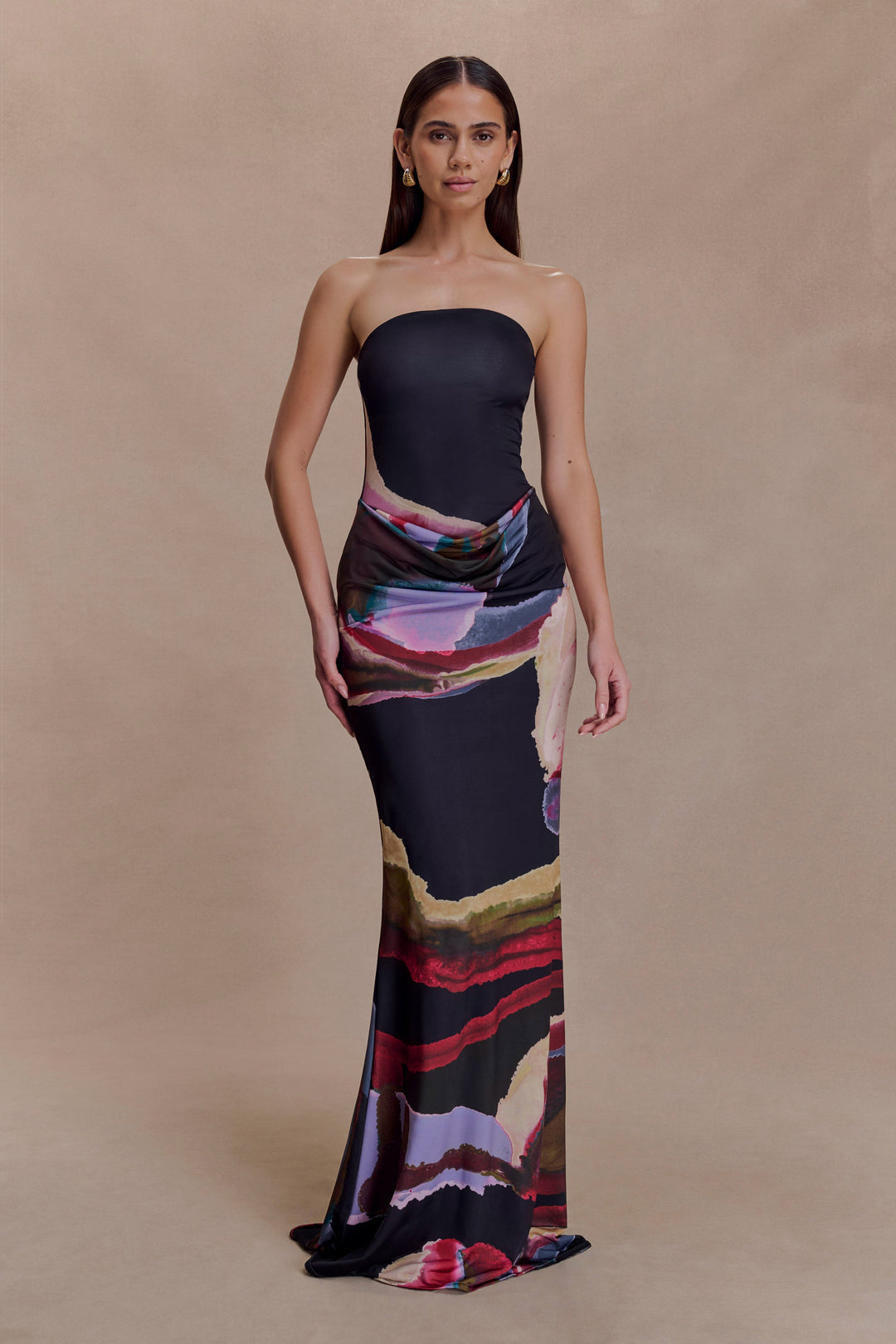 Madison | Slinky Maxi Dress - MultiColoured