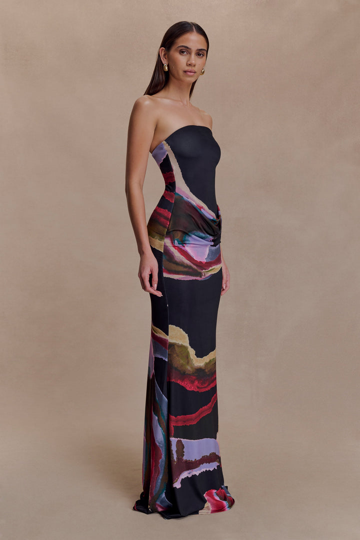 Madison | Slinky Maxi Dress - MultiColoured