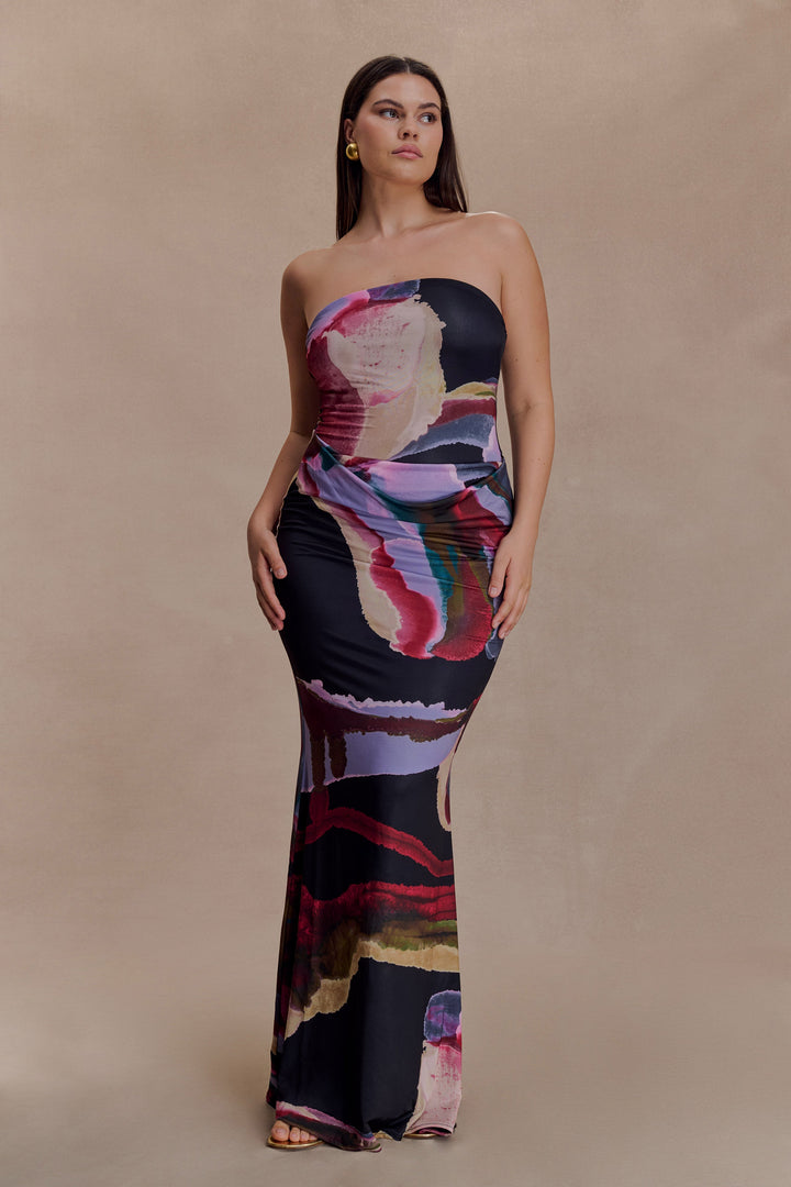 Madison | Slinky Maxi Dress - MultiColoured