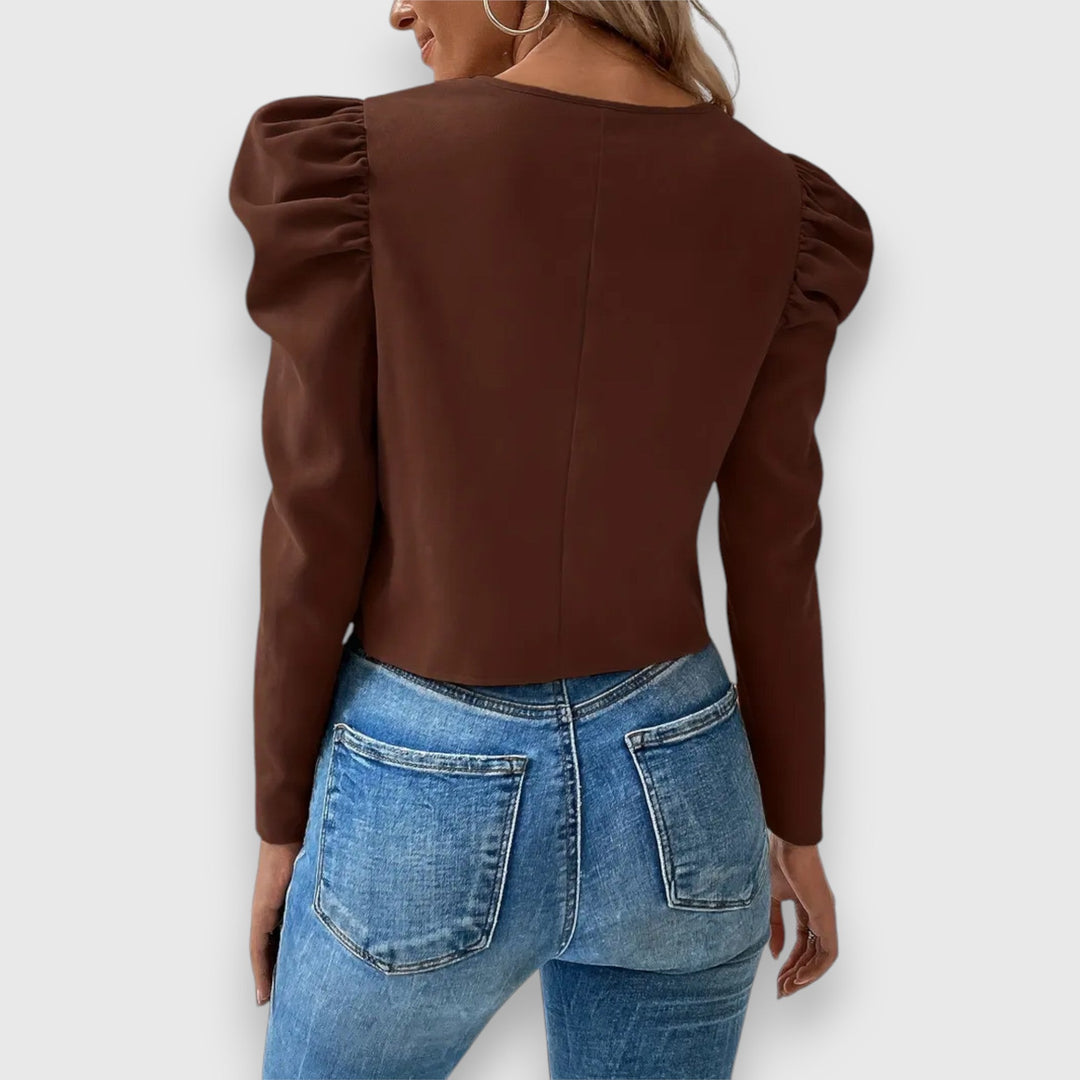Léa | Cropped Puff Sleeve Jacket