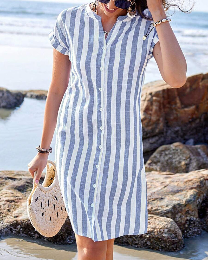 Odette | Timeless Striped Midi Dress