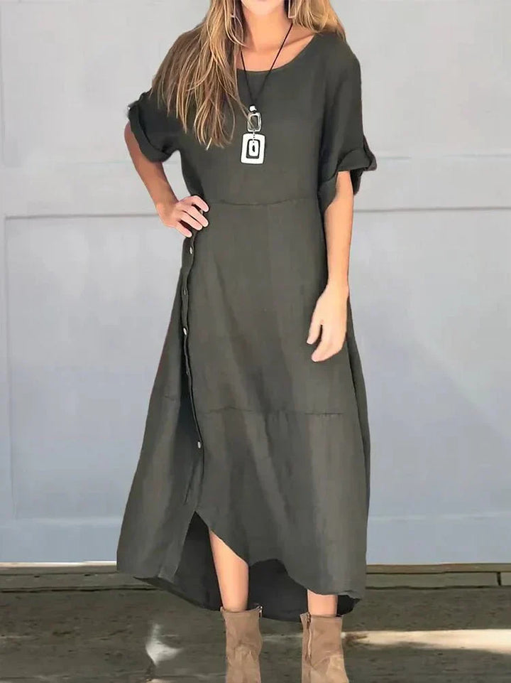 Islay | Linen Blend Luxe Dress