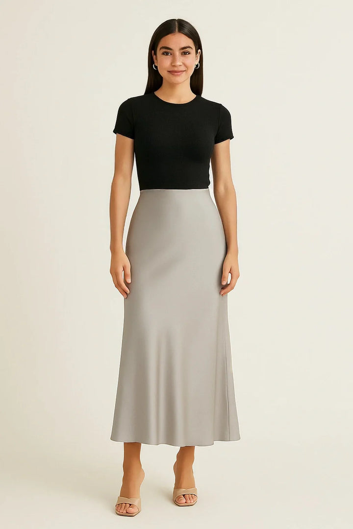 Muse – The Iconic Silky Midi Skirt