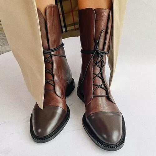 Andrea - Lace-Up Heeled Boots