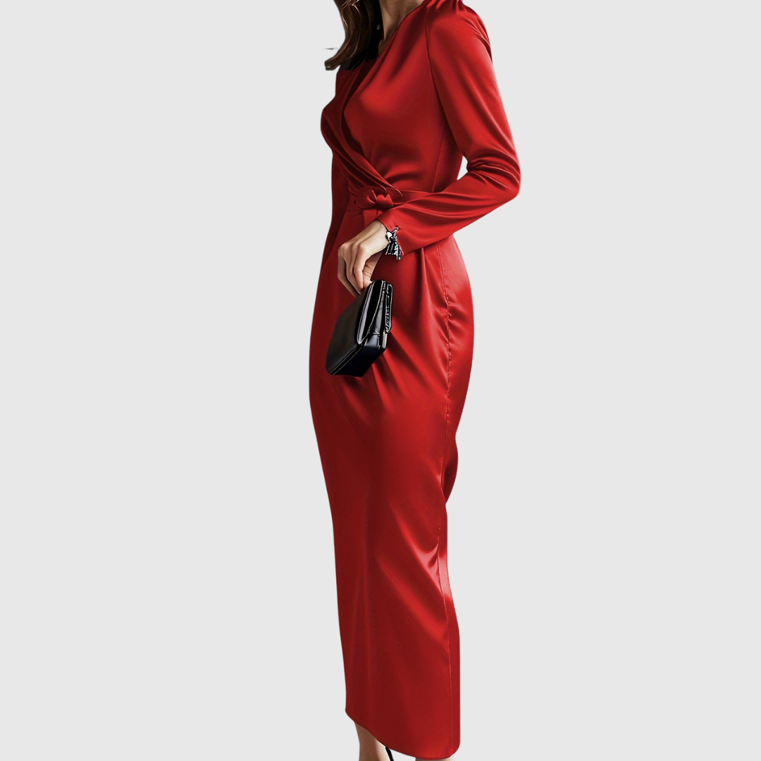 Elene | Satin Wrap Dress