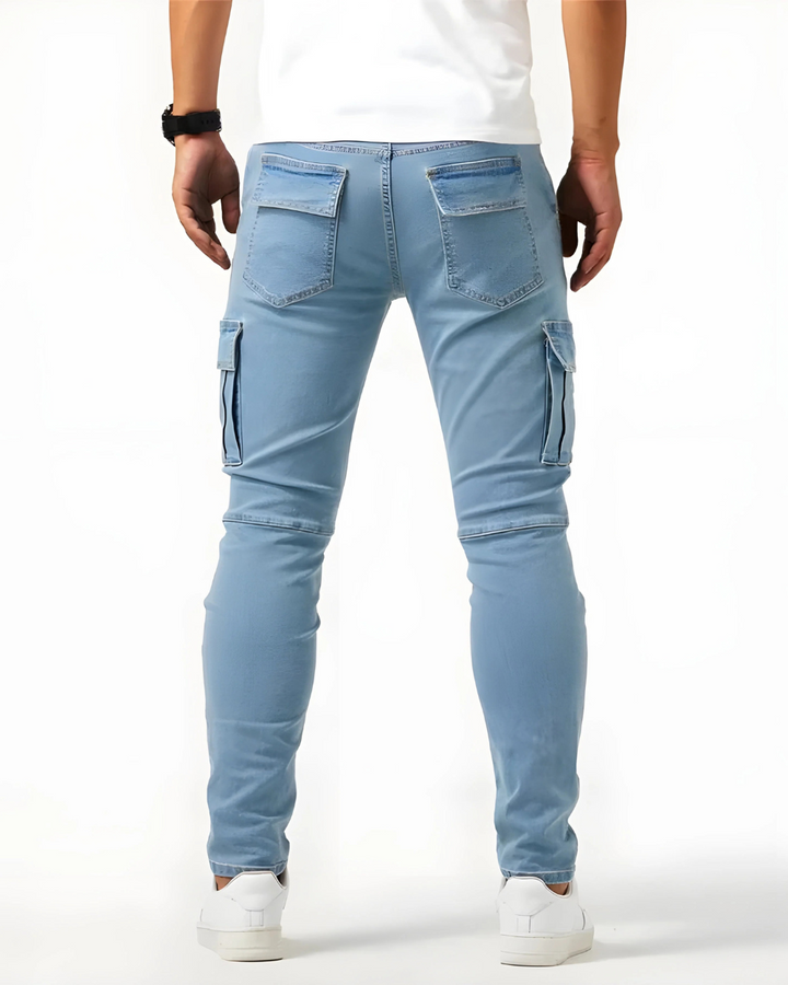 Navy Stretch Cargo Pants