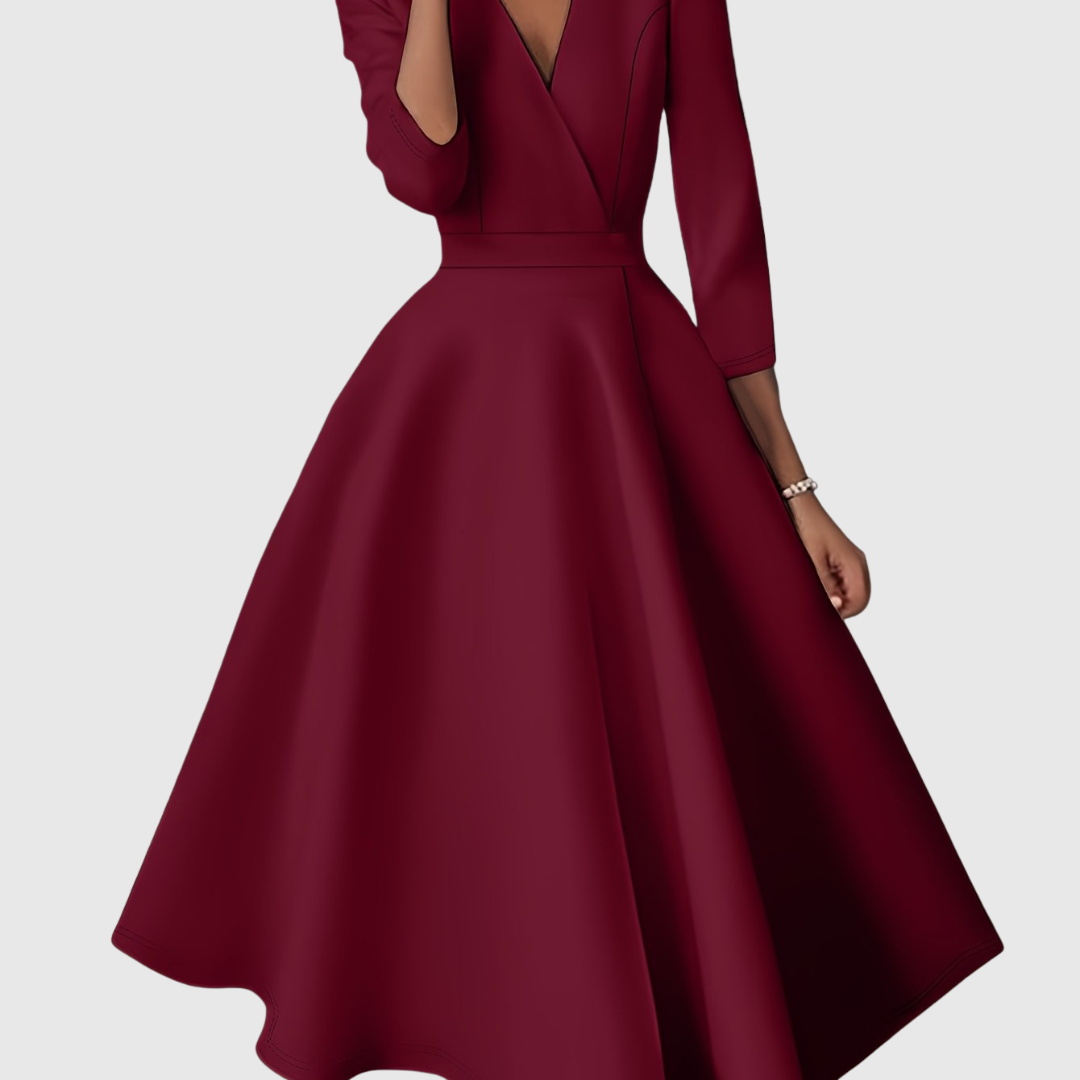 Avelie | High-Waisted Midi Dress