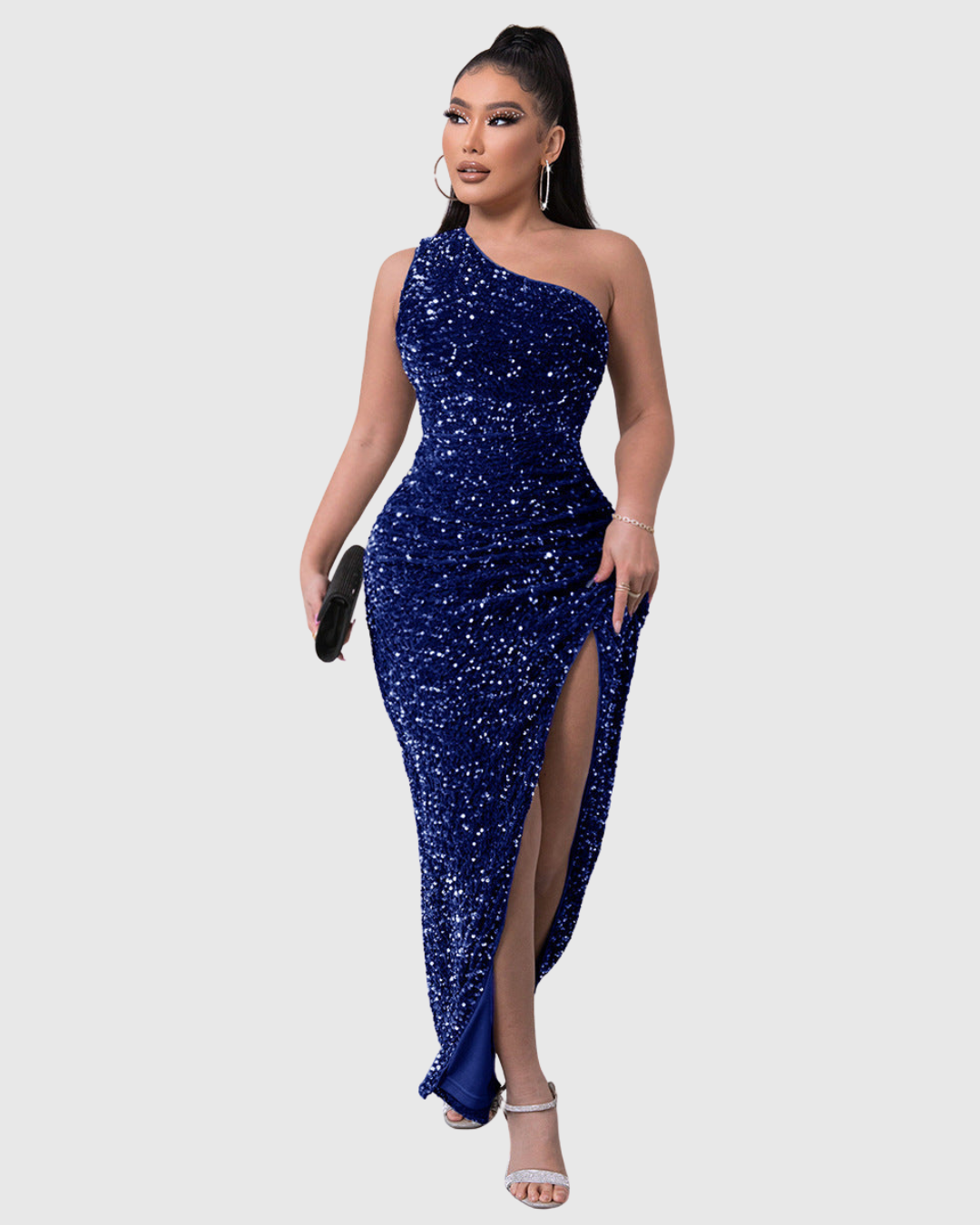 Aurevia | Sequin One-Shoulder Gown