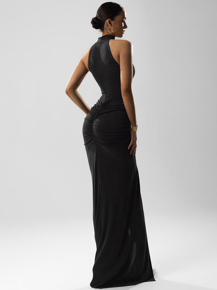 Allston | Halter Maxi Dress - Black
