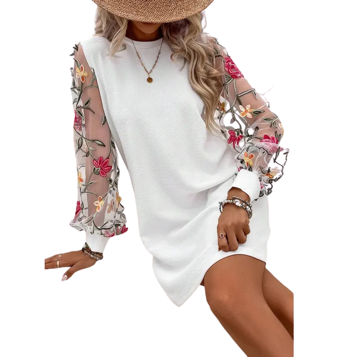 Lucy | Embroidered Sleeve Dress