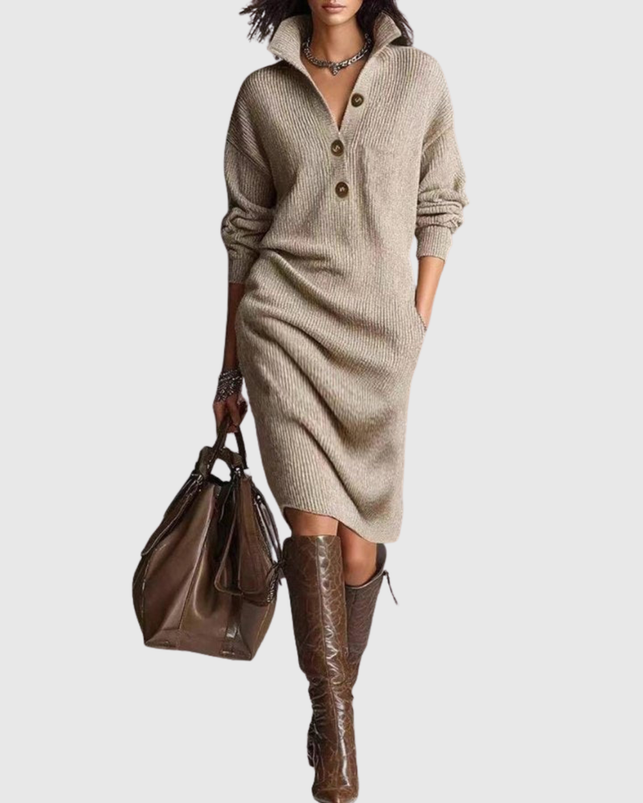 Norelle | Wool Knit Midi Dress