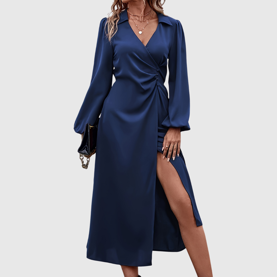 Islanna | Twist Front Midi Dress