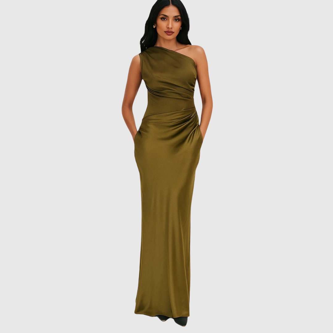 Avena | One-Shoulder Satin Gown