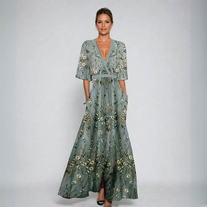 Elaira | Elegant Wrap Maxi Dress