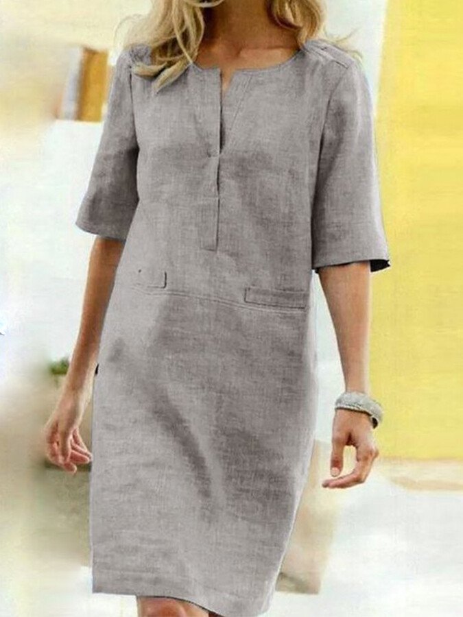 Keziah | Elegant Linen Shirt Dress