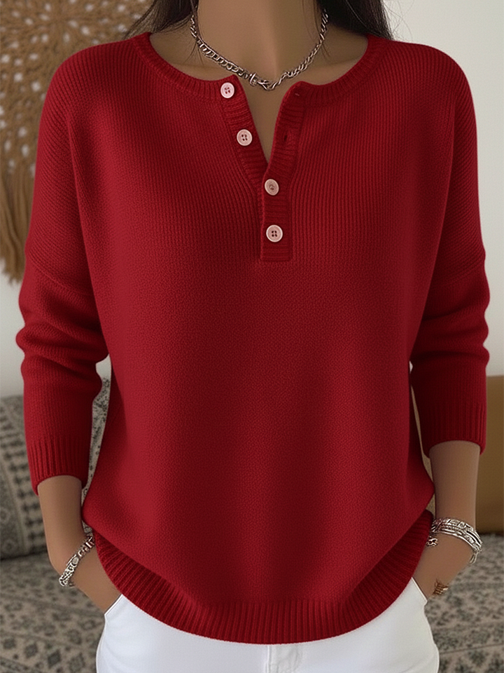 Helena | Calm Buttoned Sweatshirt
