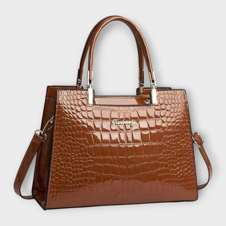 Velora | Crocodile Gloss Handbag