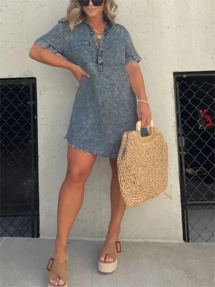 Levia | Washed Summer Shirt Dress