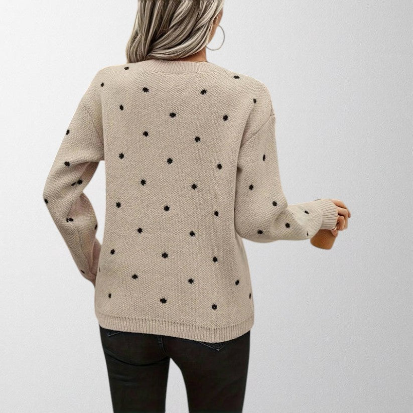 Olivia | Polka Dot Knitted Sweater