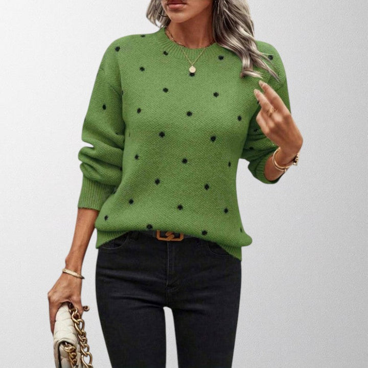 Olivia | Polka Dot Knitted Sweater