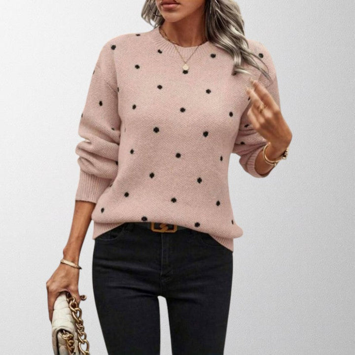 Olivia | Polka Dot Knitted Sweater