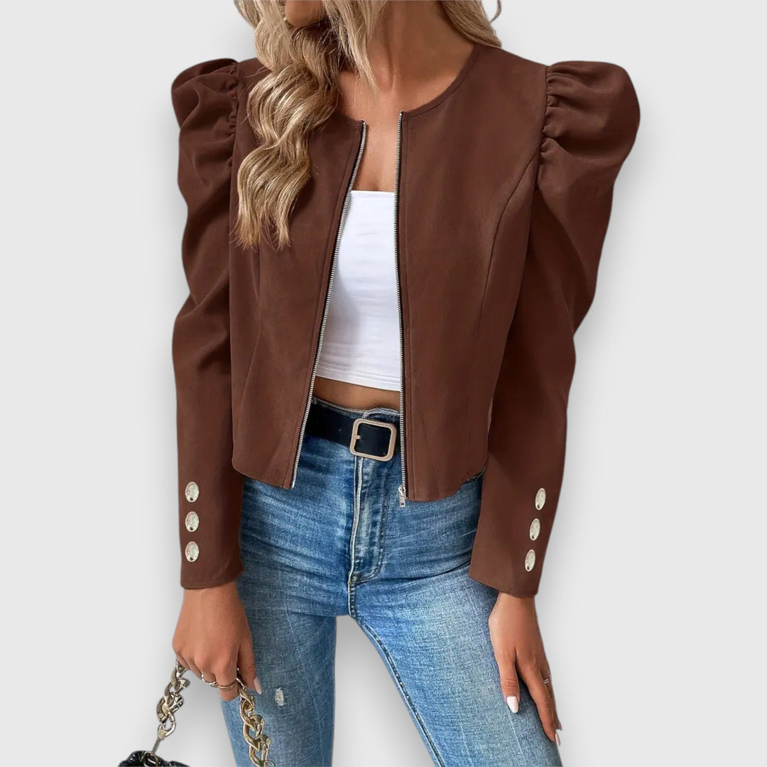 Léa | Cropped Puff Sleeve Jacket