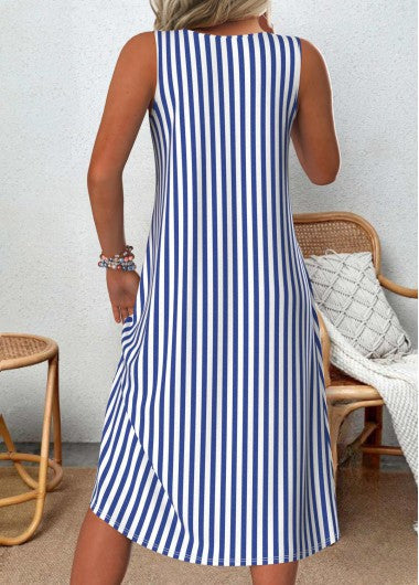 Mielle | Striped Sleeveless Midi Dress