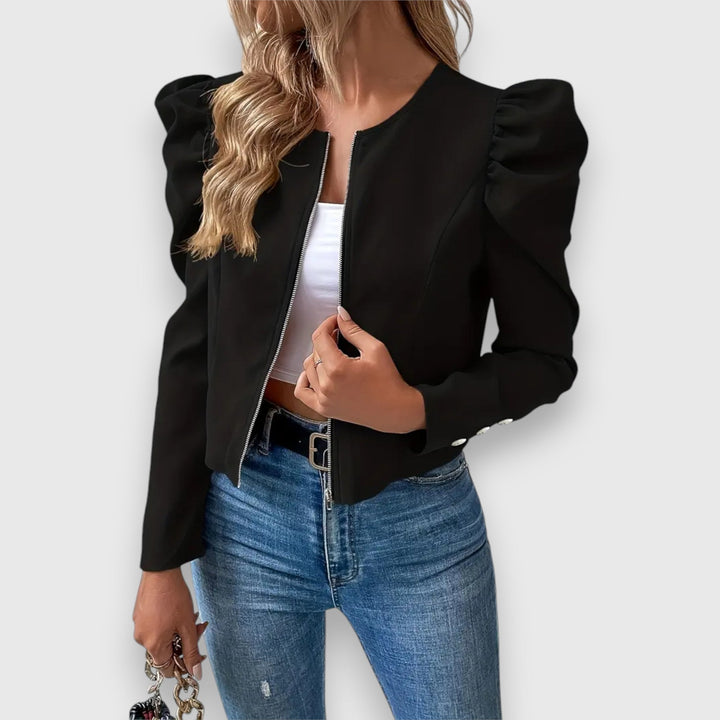 Léa | Cropped Puff Sleeve Jacket