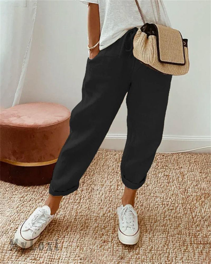 Charlotte | Cotton Linen Trousers