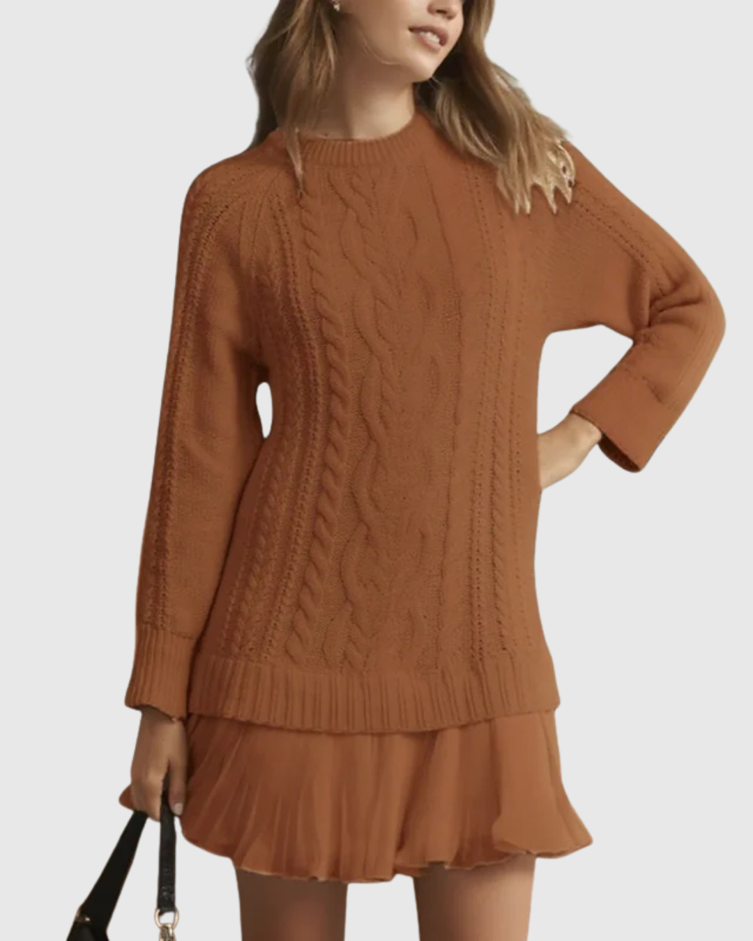 Eira | Cable Knit Sweater Dress