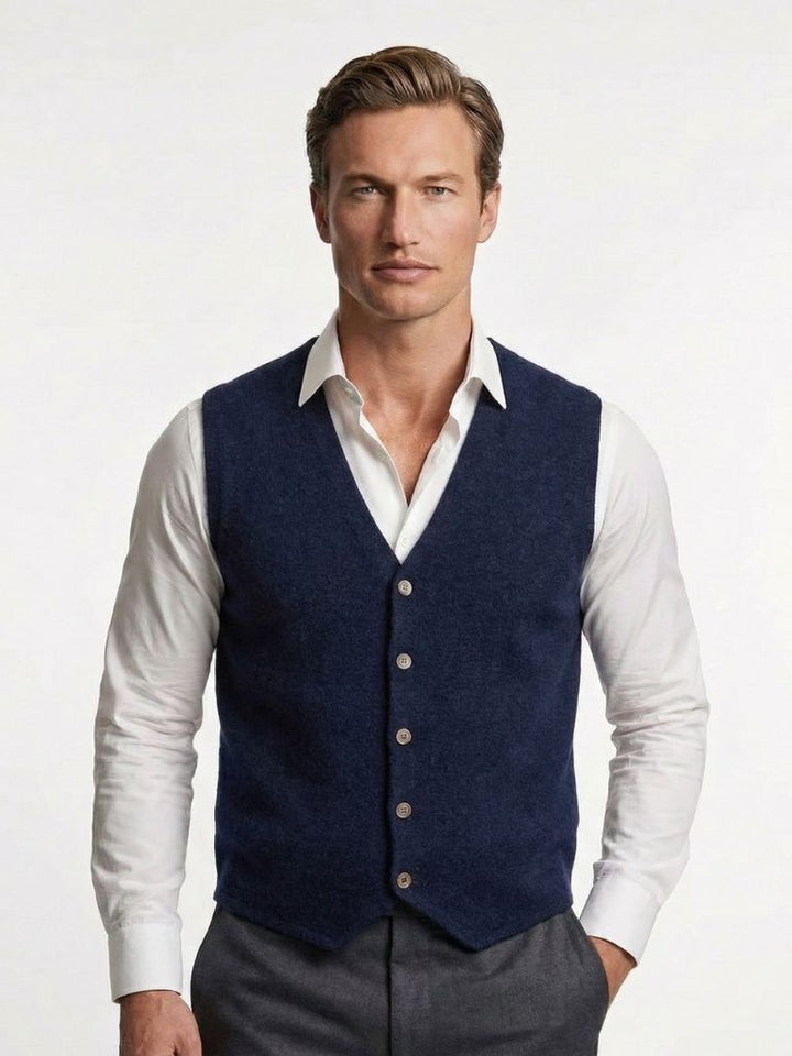 Halveron | Cashmere Cardigan Vest