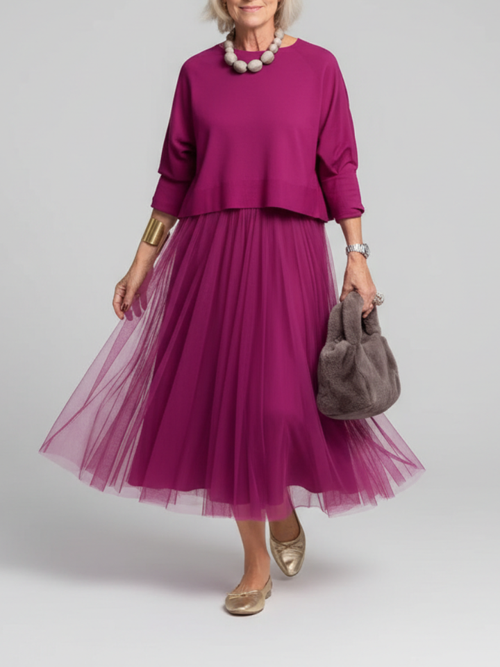 Zanelia | Tulle Sweater Dress