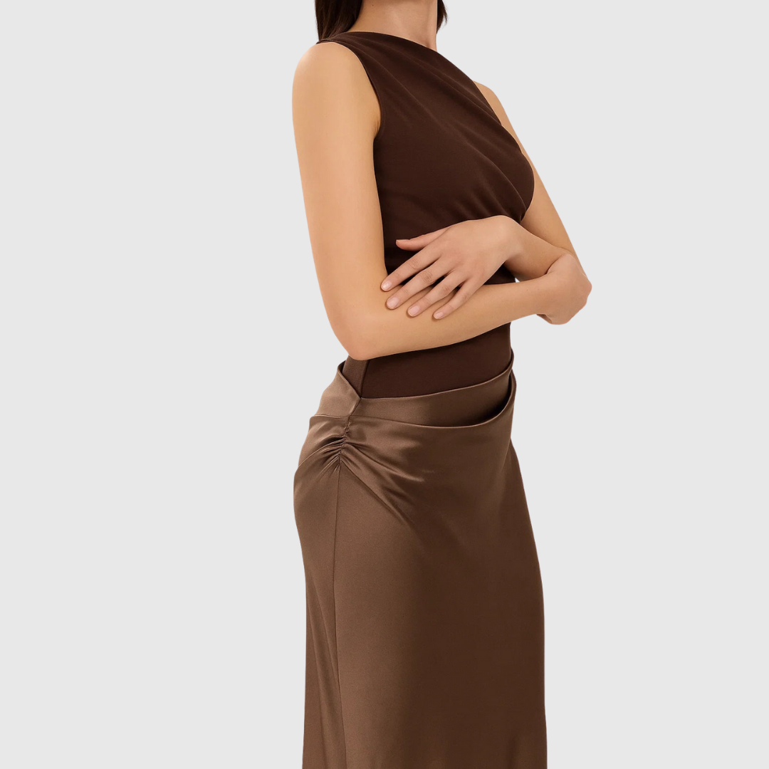 Avena | One-Shoulder Satin Gown