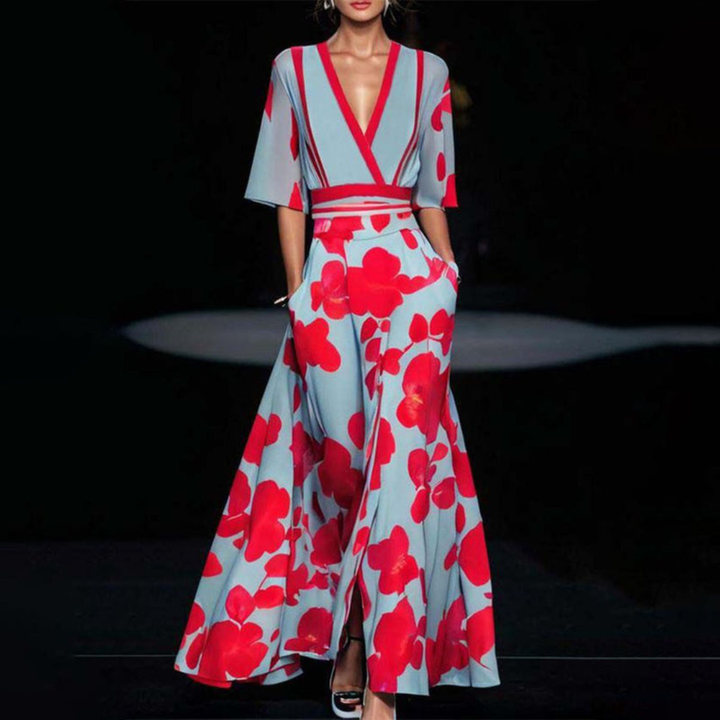 Elaira | Elegant Wrap Maxi Dress