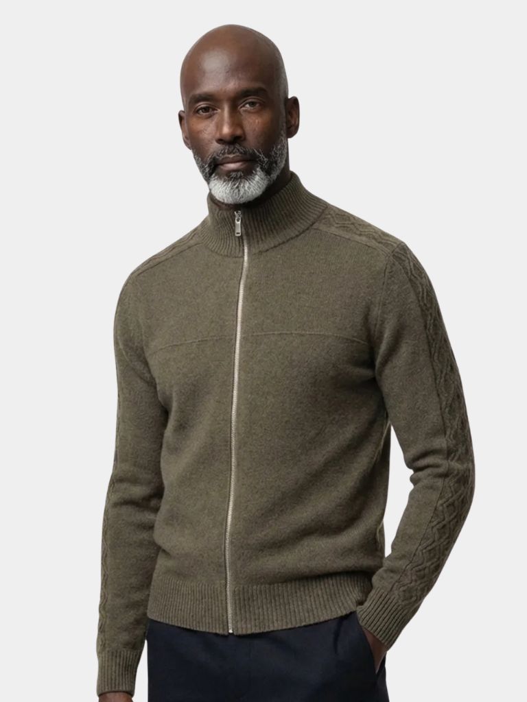 Valcrest | Cashmere Zip Turtleneck Sweater
