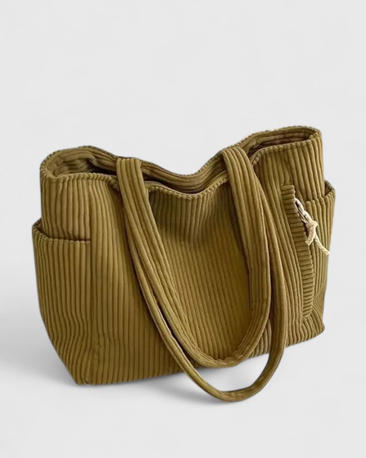 Angelique | Sophisticated Cord Tote Bag
