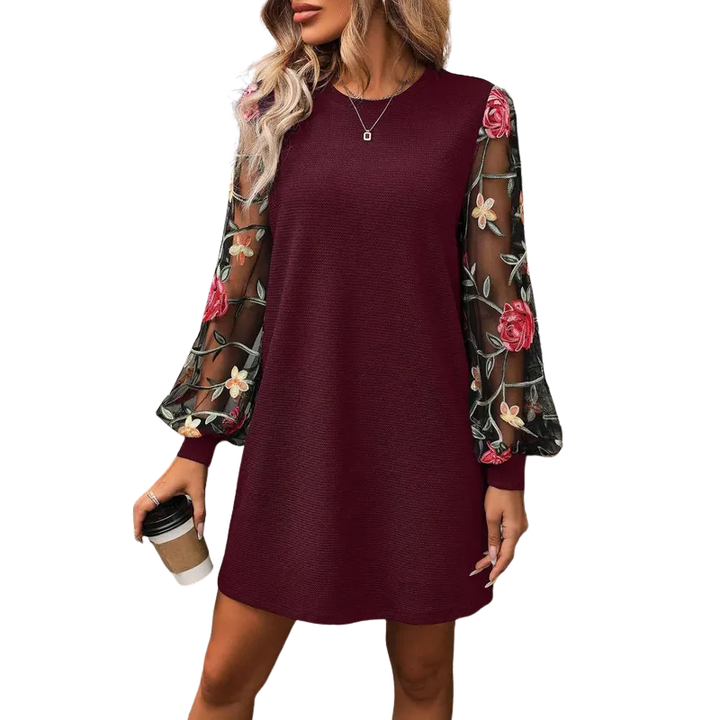 Lucy | Embroidered Sleeve Dress