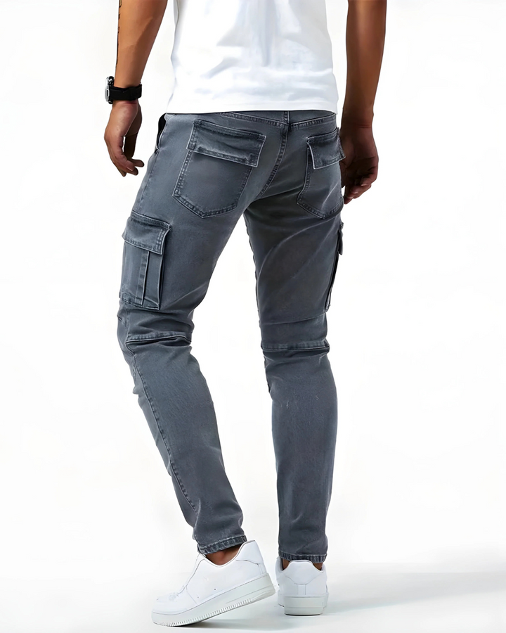 Navy Stretch Cargo Pants