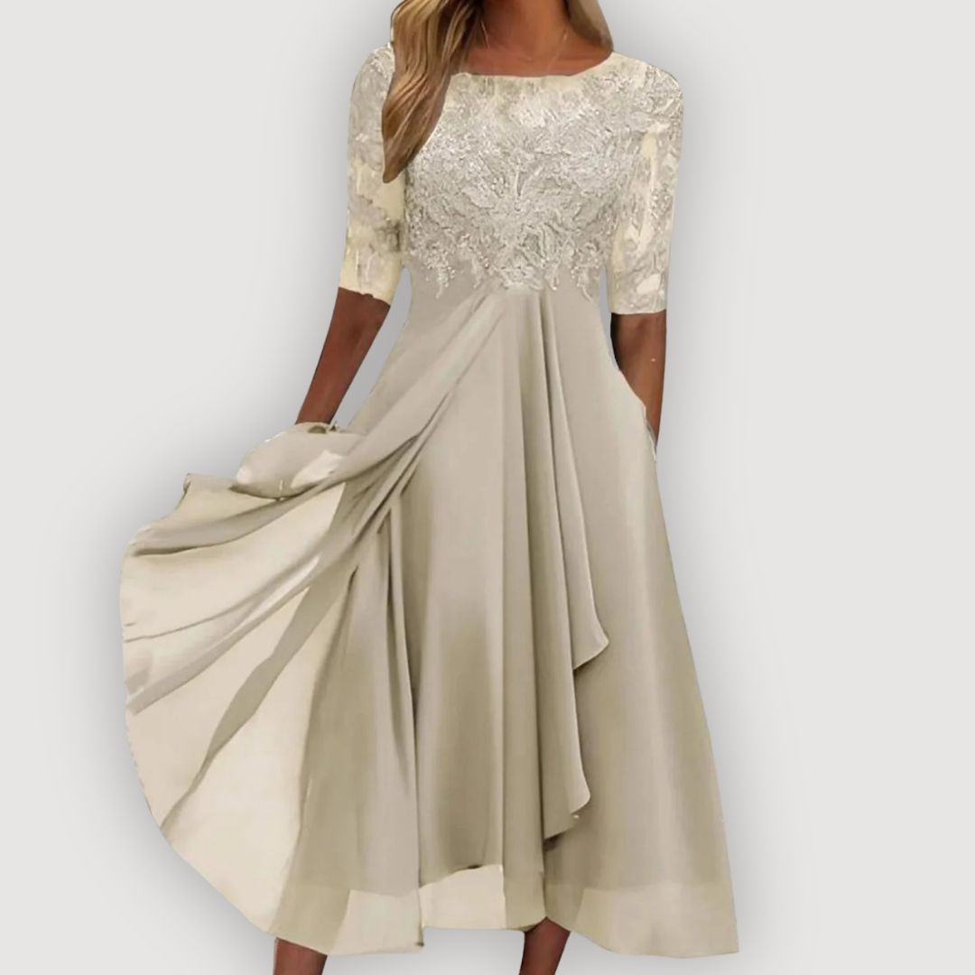 Marenna | Elegant Lace Midi Dress
