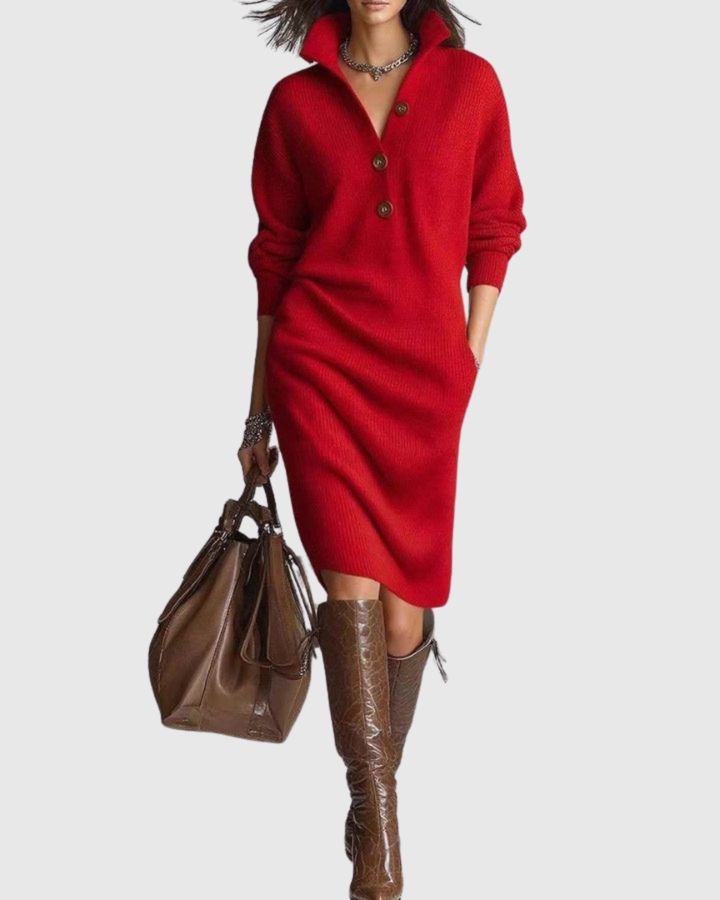 Norelle | Wool Knit Midi Dress