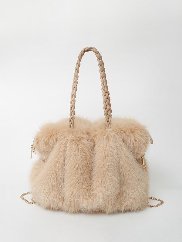 Charlotte | Velvet Shoulder Tote Bag