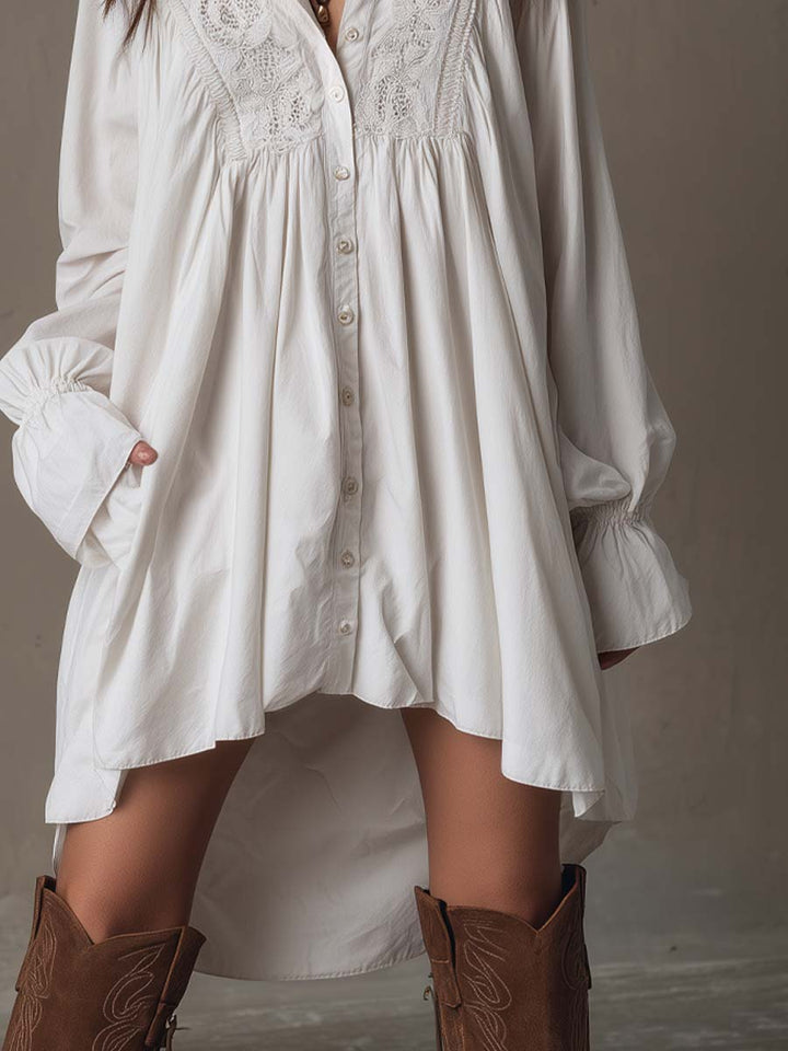 Aurielle | Lace Irregular Hem Mini Dress