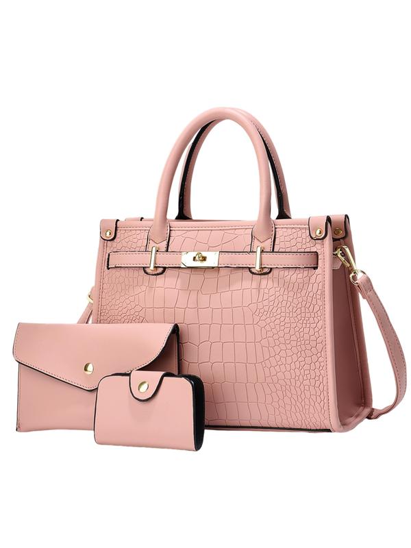 Alenor | Crocodile Embossed Handbag Set