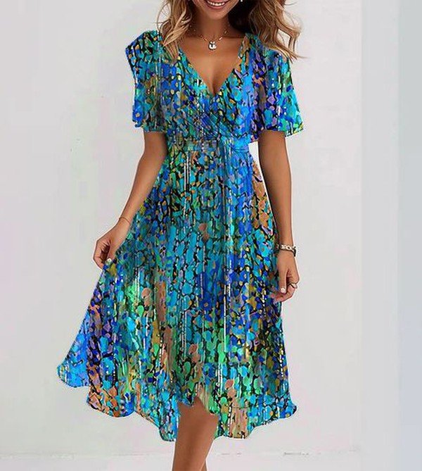 Lyara | Breezy Blue Midi Dress