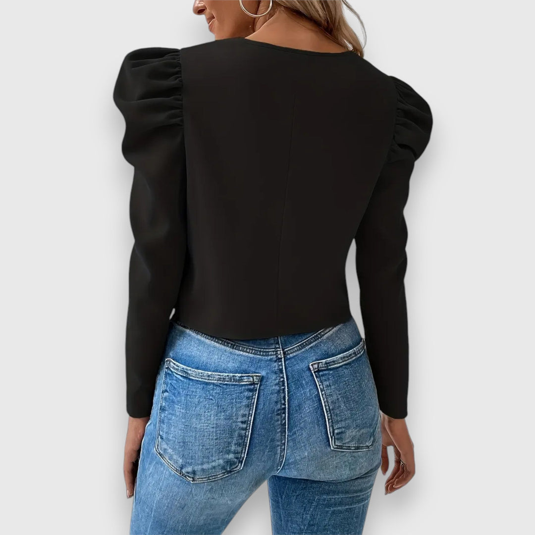 Léa | Cropped Puff Sleeve Jacket