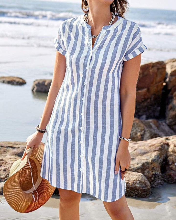 Odette | Timeless Striped Midi Dress