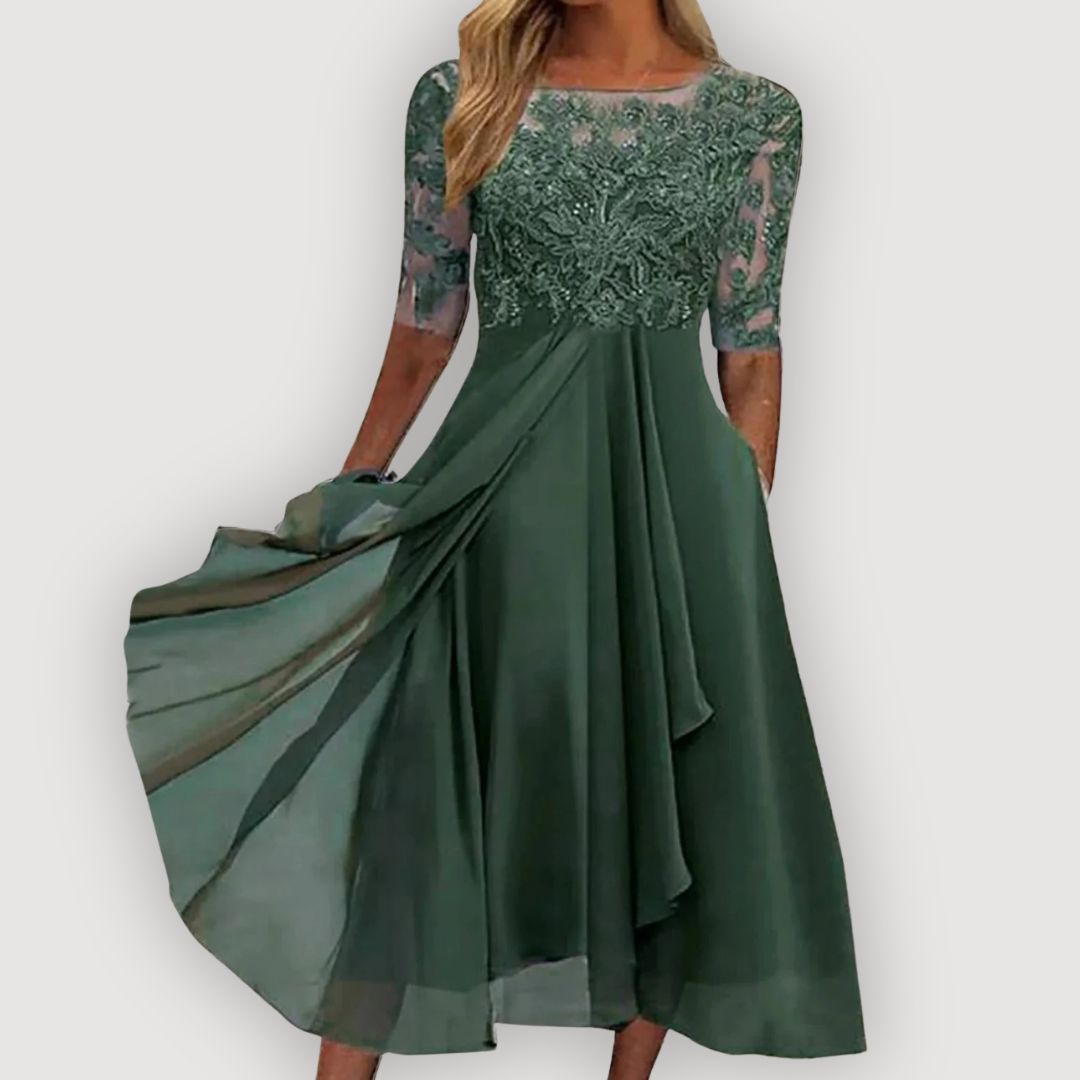 Marenna | Elegant Lace Midi Dress