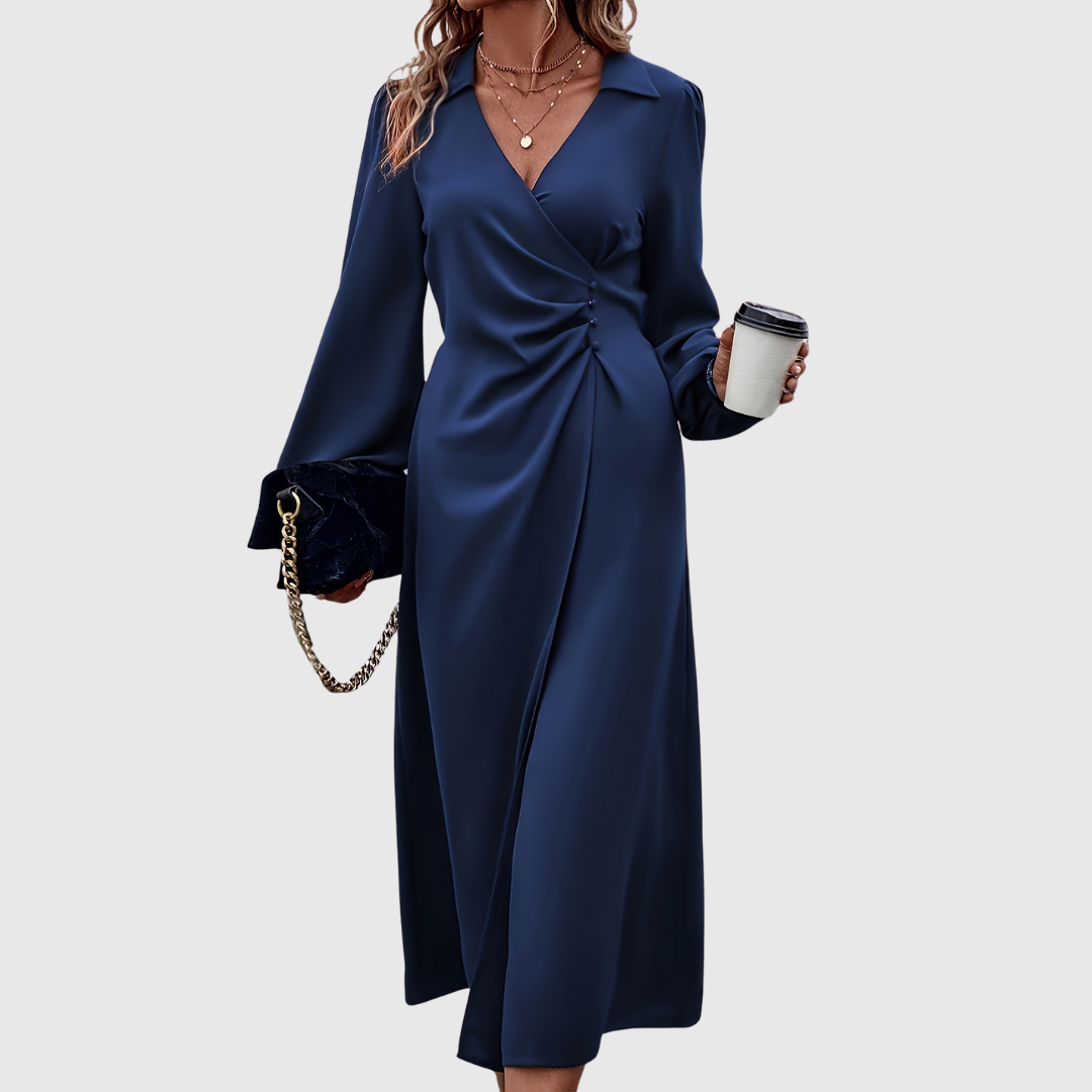 Islanna | Twist Front Midi Dress