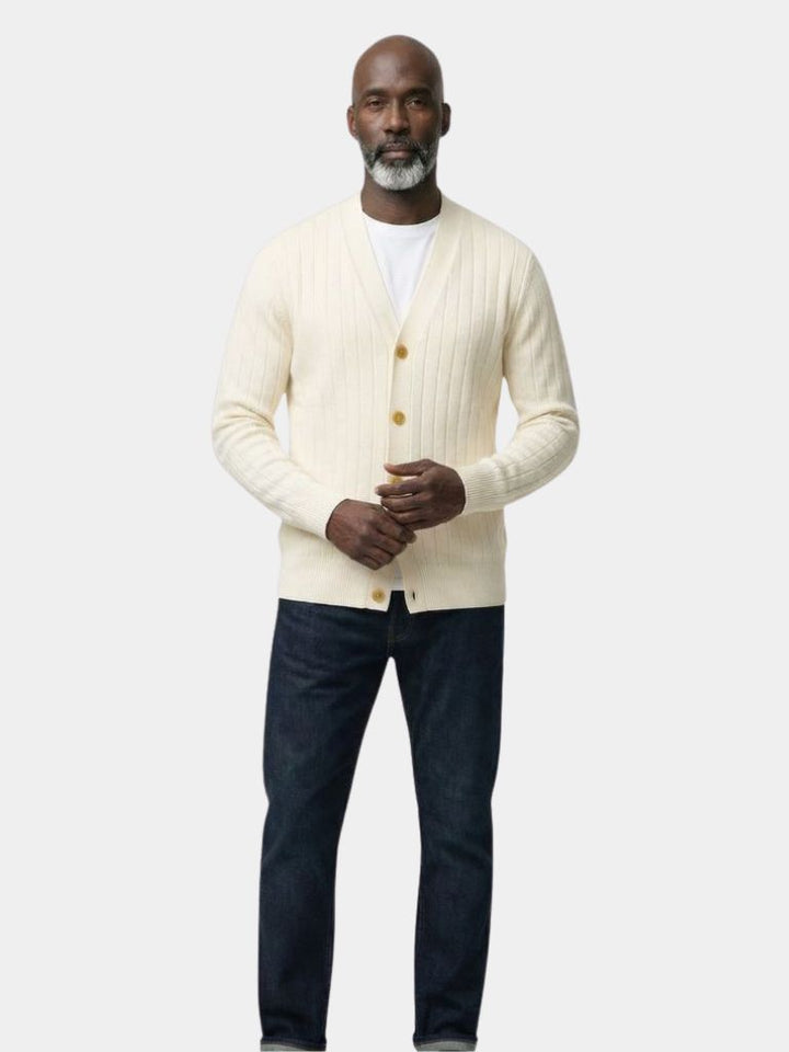 Soren | Textured Stripe Knit Cardigan